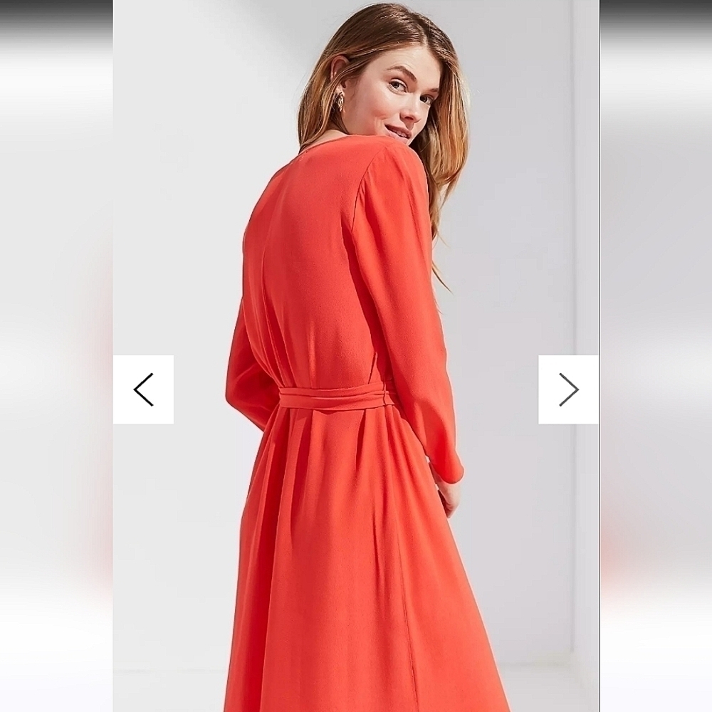 Urban Outfitters-V-Neck Long Sleeve Maxi Dress-NWT-Size Medium - Picture 2 of 16